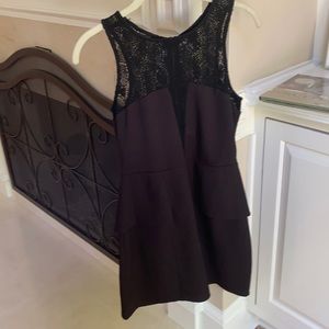 Black peplum mini dress